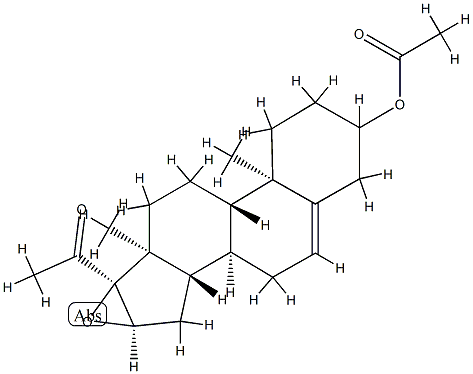 16α,17-Epoxy-20-oxopregn-5-en-3-ol acetate结构式