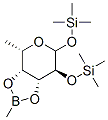 1-O,2-O-Bis(trimethylsilyl)-3-O,4-O-(methylboranediyl)-6-deoxy-L-galactopyranose structure