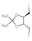 (+)-反式-4 5-双(碘甲基)-2,2-二甲基-1 3-二氧戊环结构式