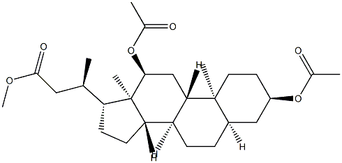 3α,12α-Bis(acetyloxy)-24-nor-5β-cholan-23-oic acid methyl ester structure