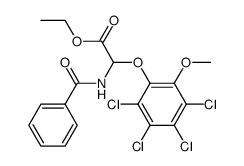 Ethyl 2-(2,3,4,5-Tetrachloro-5-methoxyphenoxy)-2-benzamidoacetat Structure