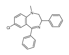 7-chloro-1-methyl-3,5-diphenyl-2,3-dihydro-1,4-benzodiazepine Structure