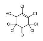 2,2,3,4,6,6-hexachloro-5-hydroxycyclohex-3-en-1-one结构式