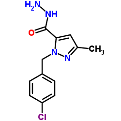 1-(4-氯苄基)-3-甲基-1H-吡唑-5-甲酰肼结构式