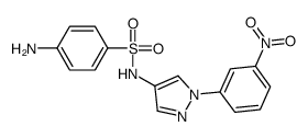 4-amino-N-[1-(3-nitrophenyl)pyrazol-4-yl]benzenesulfonamide Structure