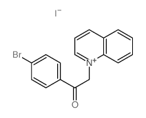 Quinolinium,1-[2-(4-bromophenyl)-2-oxoethyl]-, iodide (1:1) Structure