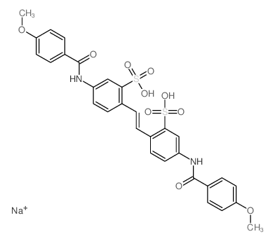 5-[(4-methoxybenzoyl)amino]-2-[(E)-2-[4-[(4-methoxybenzoyl)amino]-2-sulfo-phenyl]ethenyl]benzenesulfonic acid picture