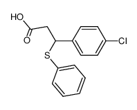 3-(4-chlorophenyl)-3-(phenylmercapto)propanoic acid Structure