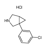 1-(m-Chlorophenyl)-3-azabicyclo[3.1.0] hexane hydrochloride结构式