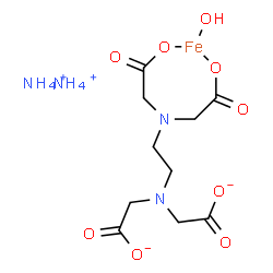 diammonium [[N,N'-ethylenebis[N-(carboxymethyl)glycinato]](4-)-N,N',O,O',ON,ON']hydroxyferrate(2-) Structure