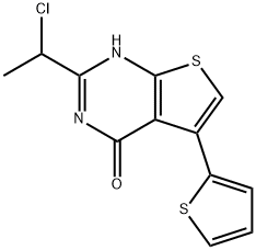 Thieno[2,3-d]pyrimidin-4(1H)-one, 2-(1-chloroethyl)-5-(2-thienyl)- Structure