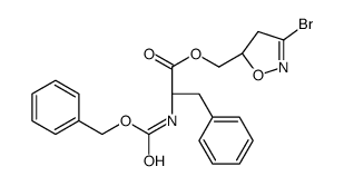 (3-bromo-4,5-dihydro-1,2-oxazol-5-yl)methyl (2S)-3-phenyl-2-(phenylmethoxycarbonylamino)propanoate结构式