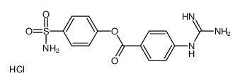 (4-sulfamoylphenyl) 4-(diaminomethylideneamino)benzoate,hydrochloride结构式