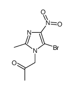 1-(5-bromo-2-methyl-4-nitroimidazol-1-yl)propan-2-one结构式