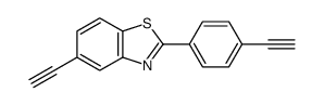 5-ethynyl-2-(4-ethynylphenyl)-1,3-benzothiazole结构式