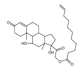 11beta,17,21-trihydroxypregn-4-ene-3,20-dione 21-undec-10-enoate结构式