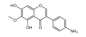 3-(4-amino-phenyl)-5,7-dihydroxy-6-methoxy-chromen-4-one结构式