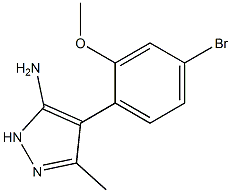 4-(4-Bromo-2-methoxy-phenyl)-5-methyl-2H-pyrazol-3-ylamine结构式