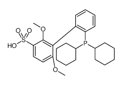 [1,1'-Biphenyl]-3-sulfonic acid, 2'-(dicyclohexylphosphino)-2,6-dimethoxy Structure