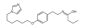 N-[2-[4-(6-imidazol-1-ylhexoxy)phenyl]ethyl]butanamide Structure