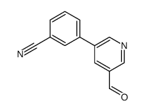 3-(5-formylpyridin-3-yl)benzonitrile structure