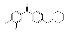 3-CHLORO-4-FLUORO-4'-PIPERIDINOMETHYL BENZOPHENONE structure