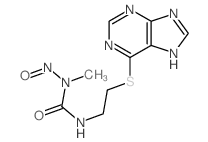 Urea, N-methyl-N-nitroso-N-[2-(1H-purin-6-ylthio)ethyl]- structure