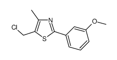 5-Chloromethyl-2-(3-methoxy-phenyl)-4-methyl-thiazole Structure