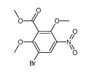 methyl 3-bromo-2,6-dimethoxy-5-nitrobenzoate结构式