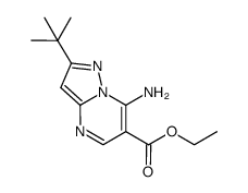 7-amino-2-t-butylpyrazolo[1,5-a]pyrimidine-6-carboxylic acid ethyl ester结构式