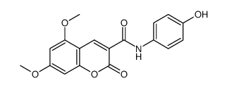 5,7-dimethoxy-2-oxo-2H-chromene-3-carboxylic acid (4-hydroxyphenyl)amide结构式