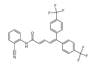 (E)-N-(2-Cyanophenyl)-5,5-bis[4-(trifluoromethyl)phenyl]-2,4-pentadienamide结构式