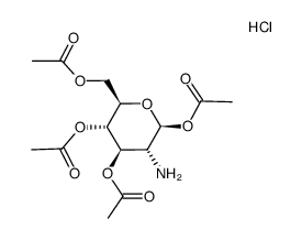 (2R,3R,4R,5S,6R)-6-(乙酰氧基甲基)-3-氨基四氢-2H-吡喃-2,4,5-三乙酸三乙酯盐酸盐结构式