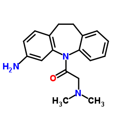 1-(3-AMINO-10,11-DIHYDRO-DIBENZO[B,F]AZEPIN-5-YL)-2-DIMETHYLAMINO-ETHANONE结构式