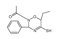 1-[(3R,6S)-6-ethyl-3-phenyl-5-sulfanylidene-1,2,4-oxadiazinan-2-yl]ethanone结构式