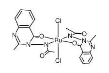 {Ru(2-methyl-3-(acetamino) quinazoline-(3H)-4-one)2Cl2} Structure