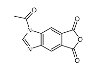 1-乙酰基-1H-呋喃并[3,4:4,5]苯并[1,2-d] 咪唑-5,7-二酮结构式