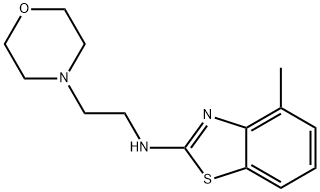 4-甲基-N-(2-吗啉-4-基乙基)-1,3-苯并噻唑-2-胺结构式