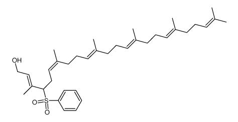 4-phenylsulfonyl-3,7,11,15,19,23-hexamethyltetraeicosa-2E,6Z,10E,14E,18E,22-hexaen-1-ol结构式