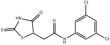 N-(3,5-dichlorophenyl)-2-(2-mercapto-4-oxo-4,5-dihydro-1,3-thiazol-5-yl)acetamide结构式