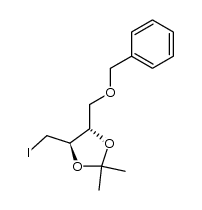 (4R,5S)-2,2-dimethyl-4-iodomethyl-5-benzyloxymethyl-1,3-dioxolane Structure