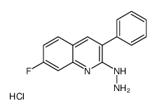 7-Fluoro-2-hydrazino-3-phenylquinoline hydrochloride Structure