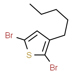 2,5-Dibromo-3-Amylthiophene Structure