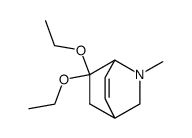 2-Azabicyclo[2.2.2]oct-5-ene,7,7-diethoxy-2-methyl-(9CI)结构式