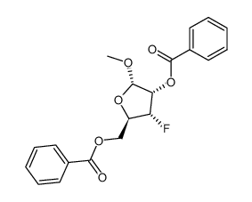 methyl 2,5-di-O-benzoyl-3-fluoro-3-deoxy-α-D-ribofuranoside Structure