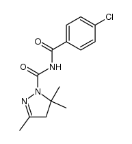 N-(4-chlorobenzoyl)-3,5,5-trimethyl-4,5-dihydro-1H-pyrazole-1-carboxamide Structure