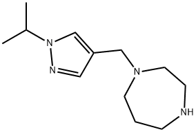 1H-1,4-Diazepine, hexahydro-1-[[1-(1-methylethyl)-1H-pyrazol-4-yl]methyl]- Structure