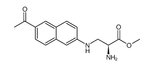 (S)-methyl 3-(6-acetylnaphthalen-2-ylamino)-2-aminopropanoate结构式