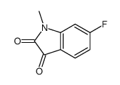 6-氟-1-甲基吲哚啉-2,3-二酮结构式