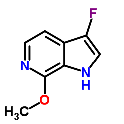 3-Fluoro-7-methoxy-1H-pyrrolo[2,3-c]pyridine结构式